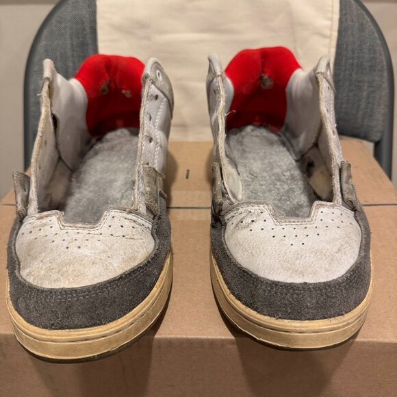 Old Trashed DC Shoes Red/Battleship Grey - Picture 5 of 11